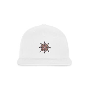 Nordic Folk Christmas Star Design - Snapback Baseball Cap - white - Front
