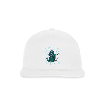 Neon Crown Rat Geometric Burst - Snapback Baseball Cap - white - Front