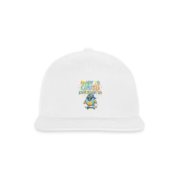 Ready To Crush Kindergarten Monster Skateboard  - Snapback Baseball Cap - white - Front