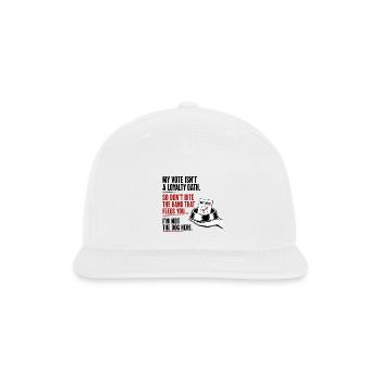 Vote Satire: Not the Dog Here - Snapback Baseball Cap - white - Front