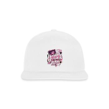 Soft Hearts Strong Girls Lesbian Anime Aesthetic - Snapback Baseball Cap - white - Front