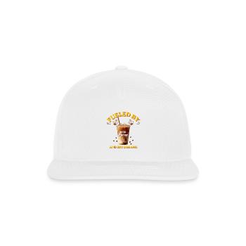 Fueled By Iced Coffee And Big Dreams Quote - Snapback Baseball Cap - white - Front