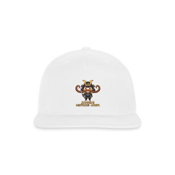 Samurai Mustache Honor - Snapback Baseball Cap - white - Front