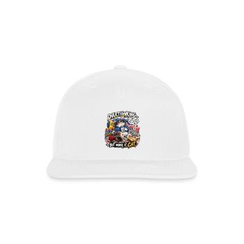 Overthinking Cat Cozy Chaos - Snapback Baseball Cap - white - Front
