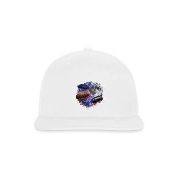 Cosmic Pill Bugs Orbit Moon - Snapback Baseball Cap - white - Front