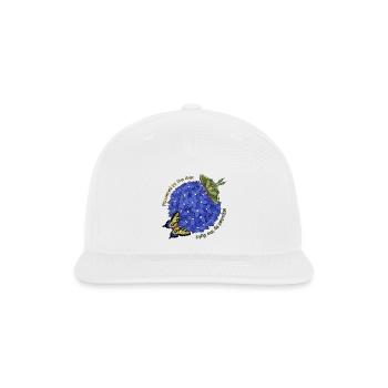 Powered by the sun - Blinded by the light - Snapback Baseball Cap - white - Front