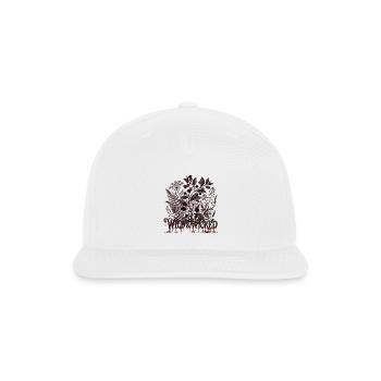 Wild and Wicked Dark Cottagecore Botanical - Snapback Baseball Cap - white - Front