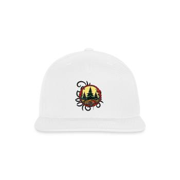 Forest Summit Badge Sunset - Snapback Baseball Cap - white - Front