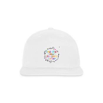 Once you JIM-in you can not JIM-out design - Snapback Baseball Cap - white - Front