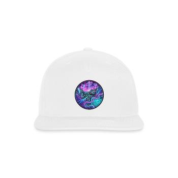 Neon Circuit Crystal Realm - Snapback Baseball Cap - white - Front
