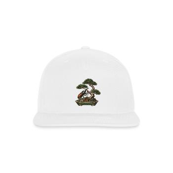 Beetle Bonsai Watering Scene - Snapback Baseball Cap - white - Front