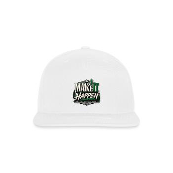 Make It Happen: Focus Build Scale Logo - Snapback Baseball Cap - white - Front