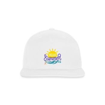Hello Summer Sun Waves Illustration - Snapback Baseball Cap - white - Front