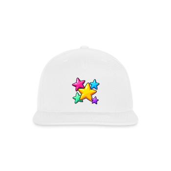 Colorful Cartoon Star Cluster - Snapback Baseball Cap - white - Front
