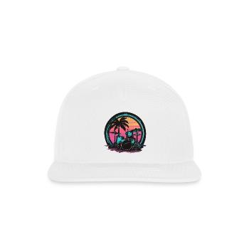 Trap Set Graphic - Snapback Baseball Cap - white - Front