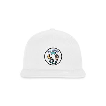 ICU Nurse Moon Coffee Stethoscope - Snapback Baseball Cap - white - Front