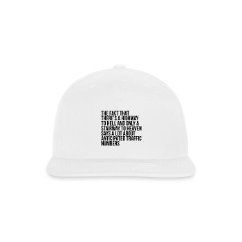 Sarcasm - Snapback Baseball Cap - white - Front