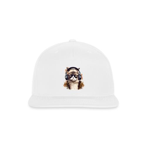 Funny Cat - grumpy face - Snapback Baseball Cap