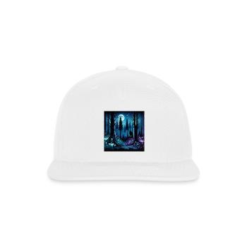 Mystic Moonlit Enchanted Forest - Snapback Baseball Cap - white - Front