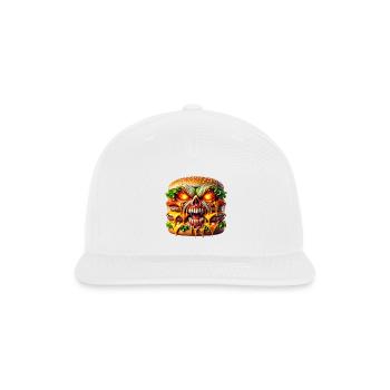 Terrifying Burger Monster - Snapback Baseball Cap - white - Front