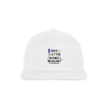 BLUE COLLAR WORKER SWEAR SHIRT FUNNY T-SHIRT - Snapback Baseball Cap - white - Front