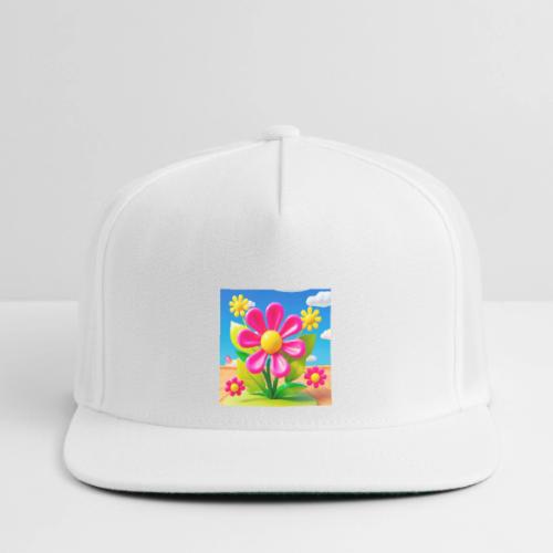 Pink Floral Peace | Sky & Nature Design - Snapback Baseball Cap