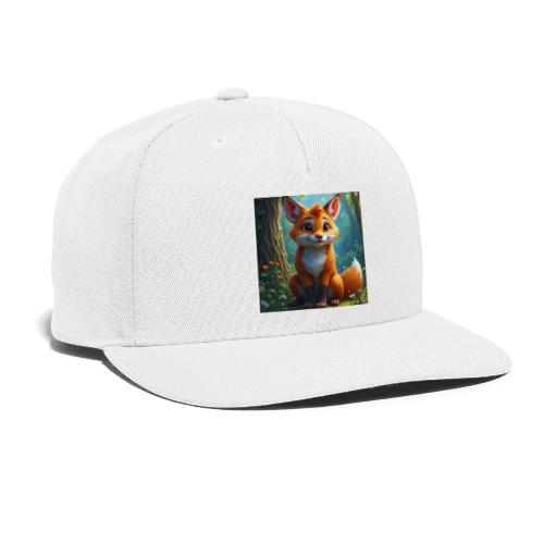 Magical fantasy fox in enchanted forest scene - Snapback Baseball Cap