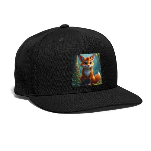 Magical fantasy fox in enchanted forest scene - Snapback Baseball Cap