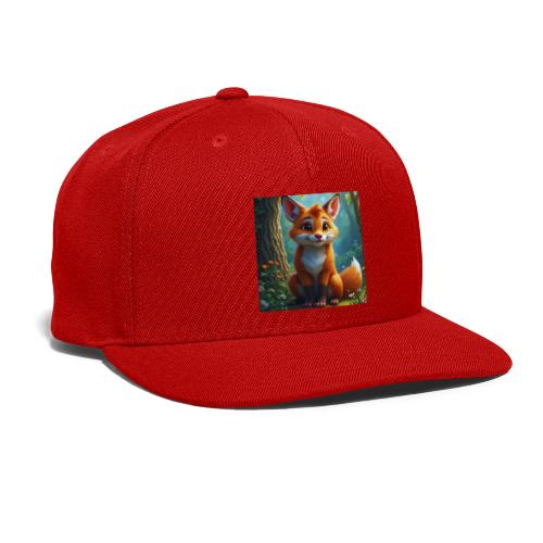 Magical fantasy fox in enchanted forest scene - Snapback Baseball Cap