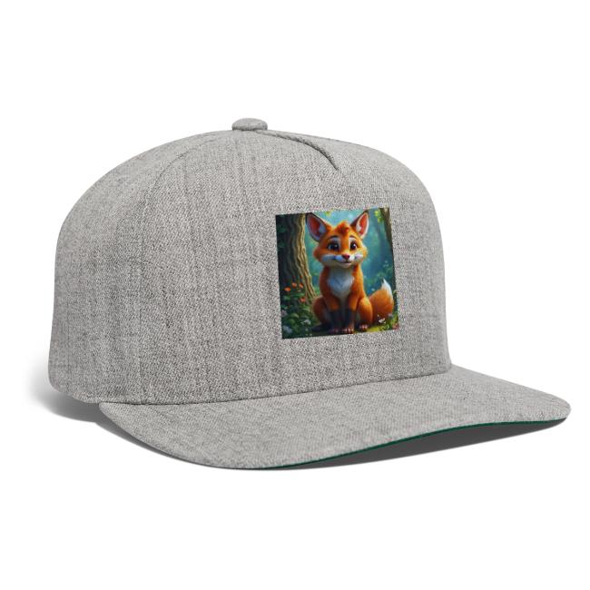 Magical fantasy fox in enchanted forest scene