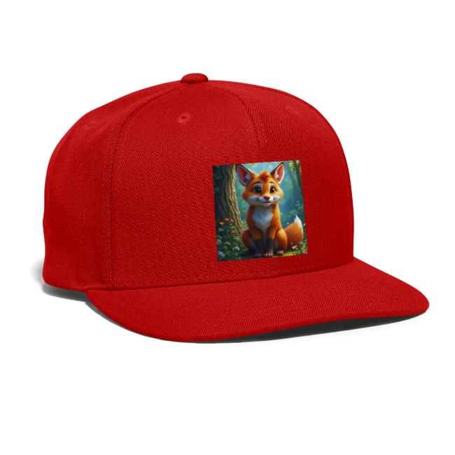 Magical fantasy fox in enchanted forest scene