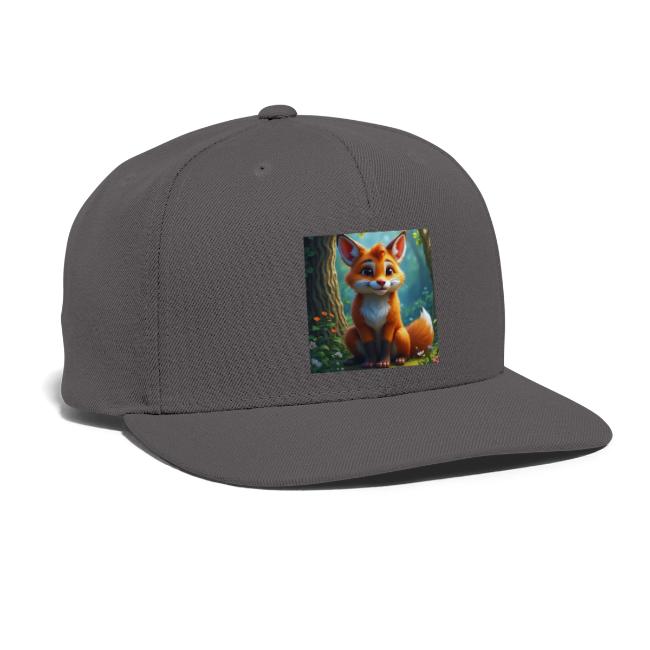 Magical fantasy fox in enchanted forest scene