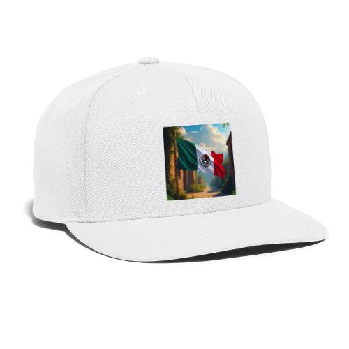 Mexican flag in Magical Town and Nature - Snapback Baseball Cap