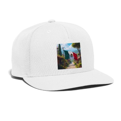 Mexican flag surrounded by nature and magic town - Snapback Baseball Cap