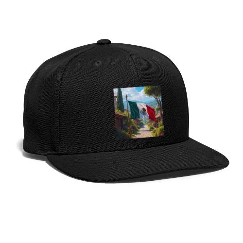 Mexican flag surrounded by nature and magic town - Snapback Baseball Cap