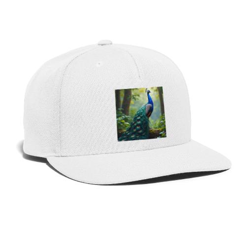 Majestic Peacock in Enchanted Forest - Snapback Baseball Cap