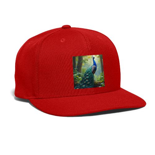 Majestic Peacock in Enchanted Forest - Snapback Baseball Cap