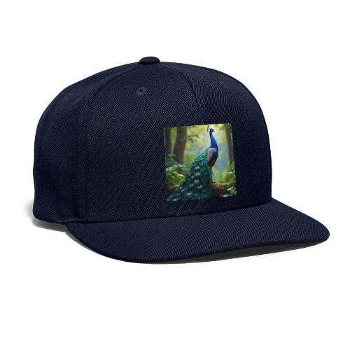 Majestic Peacock in Enchanted Forest - Snapback Baseball Cap
