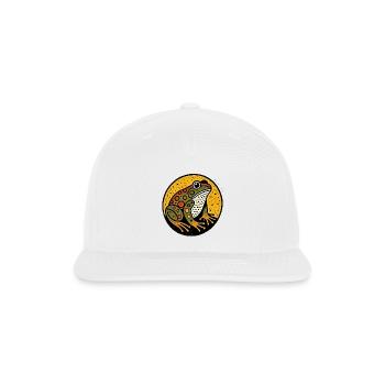 Speckled Frog Round Artwork Circle - Snapback Baseball Cap - white - Front