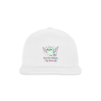 Small Wings, Big Energy - Snapback Baseball Cap - white - Front