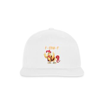 F Caw F Rooster Funny Bird F-caw-f Chicken  - Snapback Baseball Cap - white - Front