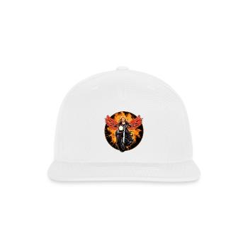 Angel motorcycle / motorcyclist angel - Snapback Baseball Cap - white - Front