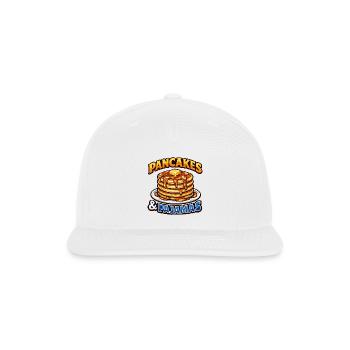 Pancakes And Pajamas Love Breakfast Pancake - Snapback Baseball Cap - white - Front