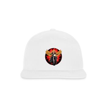 Angel motorcyclist / motorcycle angel - Snapback Baseball Cap - white - Front