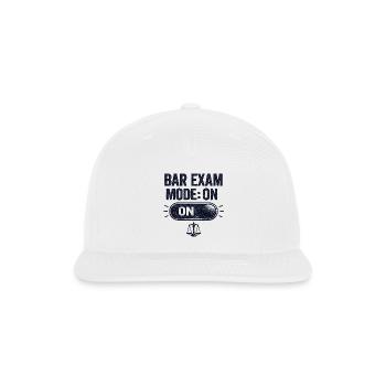 Bar Exam Mode On - Snapback Baseball Cap - white - Front