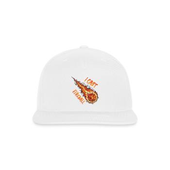 Flaming Meteor D20 - Snapback Baseball Cap - white - Front