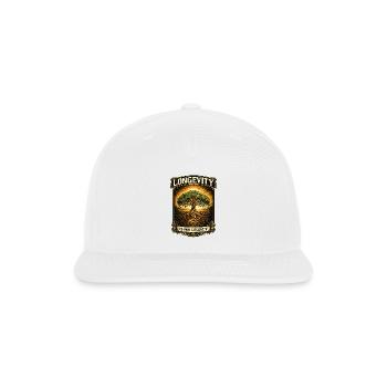 Longevity Is My Legacy – Tree of Life DNA Wellness - Snapback Baseball Cap - white - Front