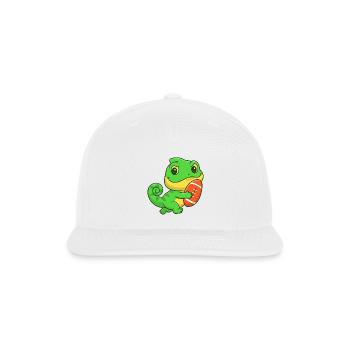 Lizard Gridiron Cheer - Snapback Baseball Cap - white - Front