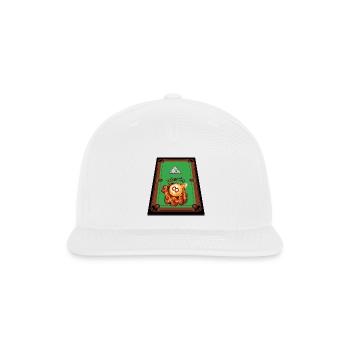 Flaming 8-Ball Triangle - Snapback Baseball Cap - white - Front