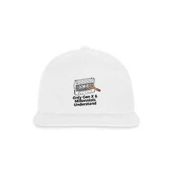 Retro Cassette Nostalgia: Gen X & Millennials - Snapback Baseball Cap - white - Front